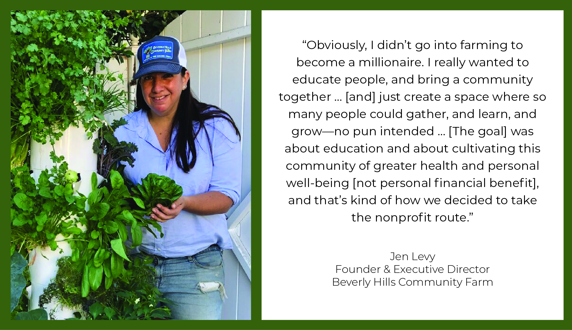 Jen Levy - Founder & Executive Director of Beverly Hills Community Farm